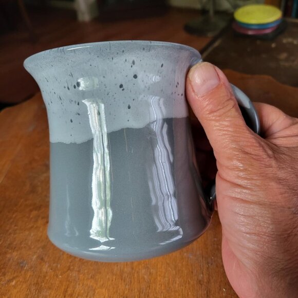 Pair of Artisan Ceramic Coffee Mugs in Gray tones~ Beautiful and large 14 oz - Picture 8 of 8